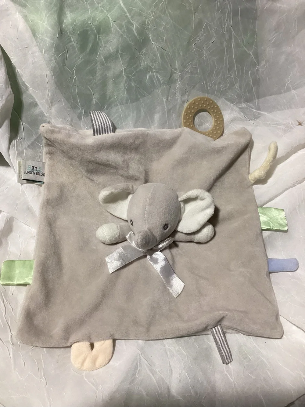 Elliot The Elephant Teether Blanket London Bridge Baby Lovey Security Toy 2022
